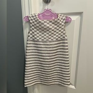 Little Marc Jacobs white & gray sequin dress